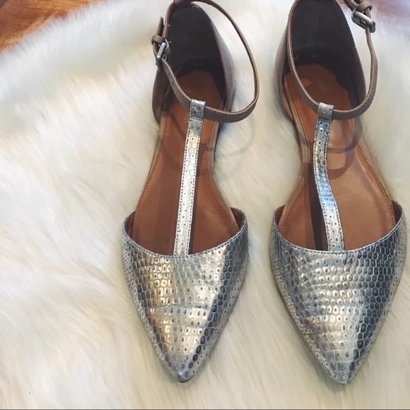 calvin klein ghita t strap flat